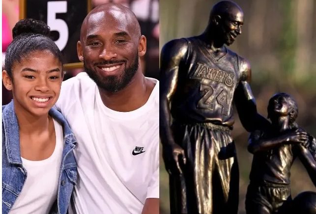 Statue Of Kobe And Gigi Bryant Placed At Crash Site On Anniversary