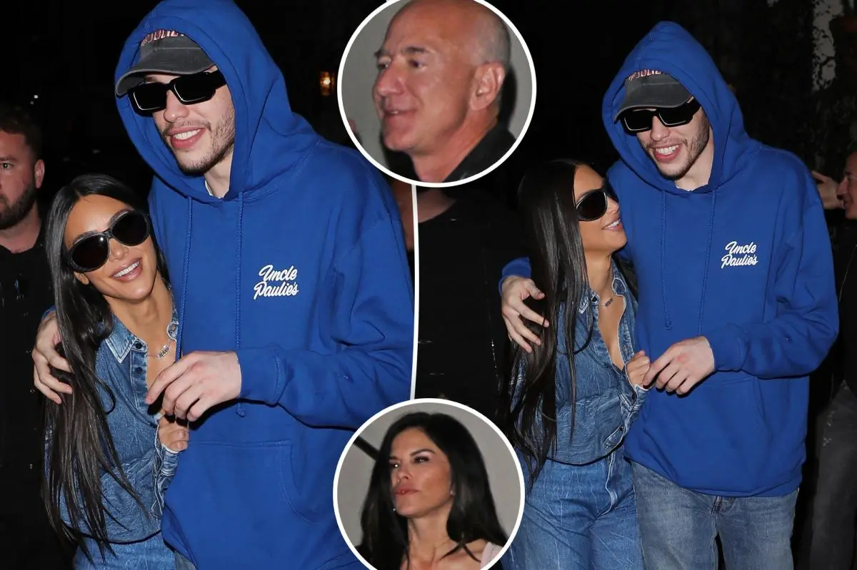 In Los Angeles, Kim Kardashian and Pete Davidson went on a double date with Jeff Bezos and his girlfriend, Lauren Sanchez. The date night took place on April 10 at West Hollywood's A.O.C restaurant. 