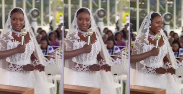 Bride shocked after clergyman asked her to pledge her breasts will be used to satisfy her husband at all times during their vow exchange at wedding (video)