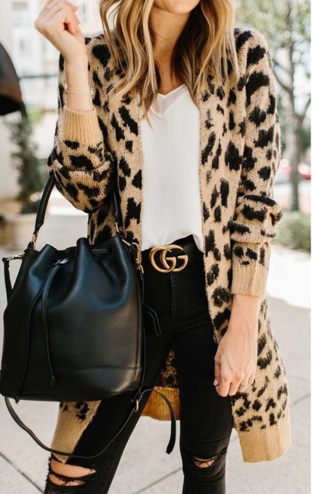 Wear Leopard Print Over Black and White