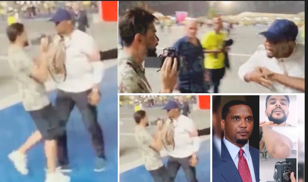 VIDEO: Reason why Samuel Eto’o assaulted a fan at the Brazil vs South Korea game