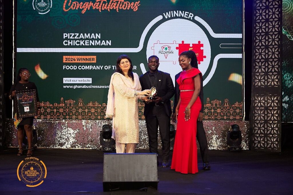 Pizzaman Chickenman Crowned Food Brand of the Year at the Ghana Business Awards 2024