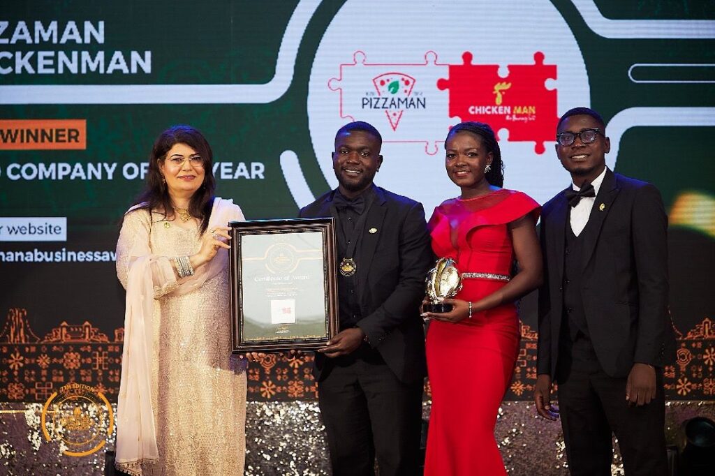 Pizzaman Chickenman Crowned Food Brand of the Year at the Ghana Business Awards 2024